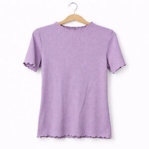 ONLY | NWT | Orchid Purple Crop Style Short Sleeve Shirt – Jr. Medium